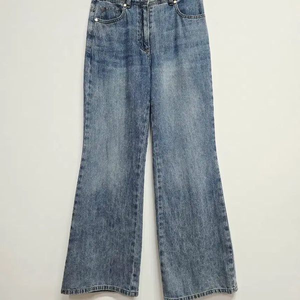 [BUNJANG] MINE Mid-Rise Bootcut Jeans Light Wash Denim Pants / 마인 청바지 부츠컷 연청 데님 팬츠