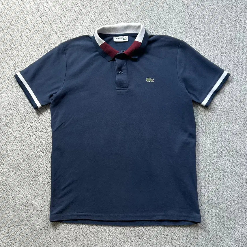 [BUNJANG] Lacoste Live Navy Short Sleeve Polo Shirt Size 3 (95) / 라코스테 라이브 네이비 반팔 카라티 3사이즈 95