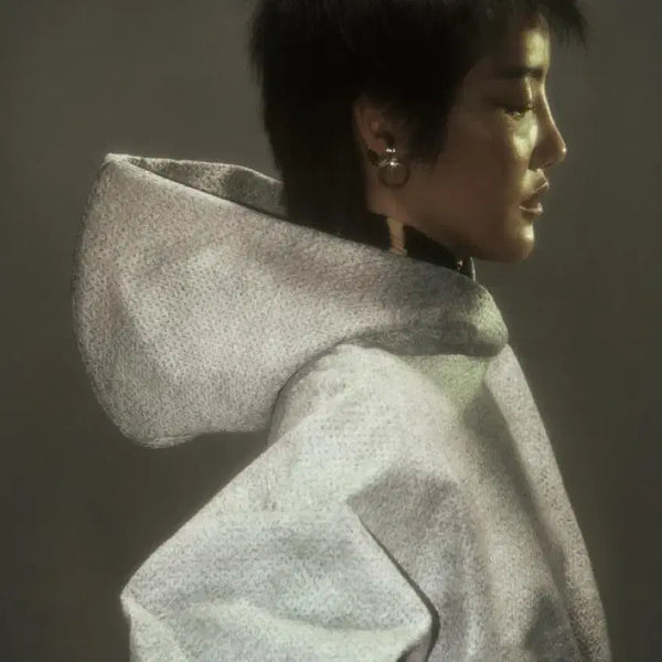 [BUNJANG] Nike Forward Grey Hoodie Needle Punch / 나이키 포워드 회색 그레이 후디 후드티 니들 펀칭