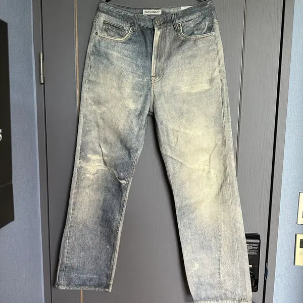 [BUNJANG] Ourst Digital Printing Denim Pants / 아워st 디지털프린팅 데님팬츠