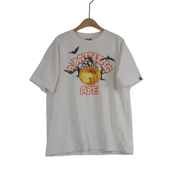 [BUNJANG] A BATHING APE Halloween Print T-Shirt White L / A BATHING APE 베이프 할로윈 프린트 반팔 티셔츠 L 화이트