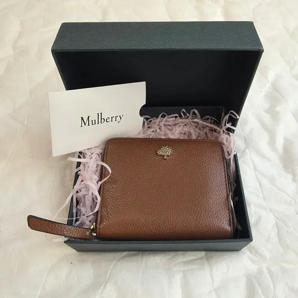 [BUNJANG] Small Tree Zipper Around Bifold Wallet Brown / [완전깨끗한]스몰 트리 지퍼 어라운드 반지갑 브라운