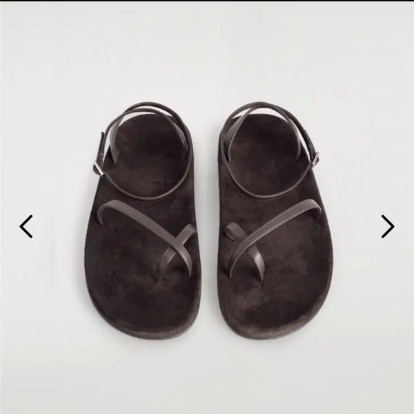 [BUNJANG] COS Minimal Leather Sandals Brown EU 37 / Cos 미니멀 레더 샌들 브라운 EU 37사이즈