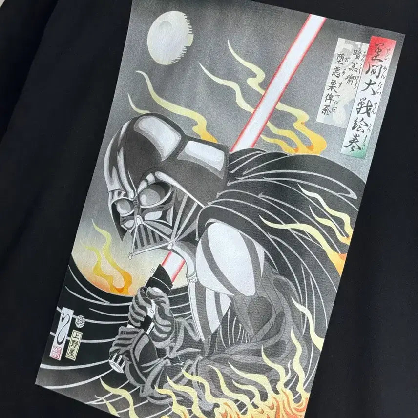 [BUNJANG] Star Wars Japan Ukiyo-e "Battle of the Stars" Limited Edition T-Shirt / 스타워즈 재팬 우키요에 한정 공식 오피셜 반팔 티셔츠 L (새상품)