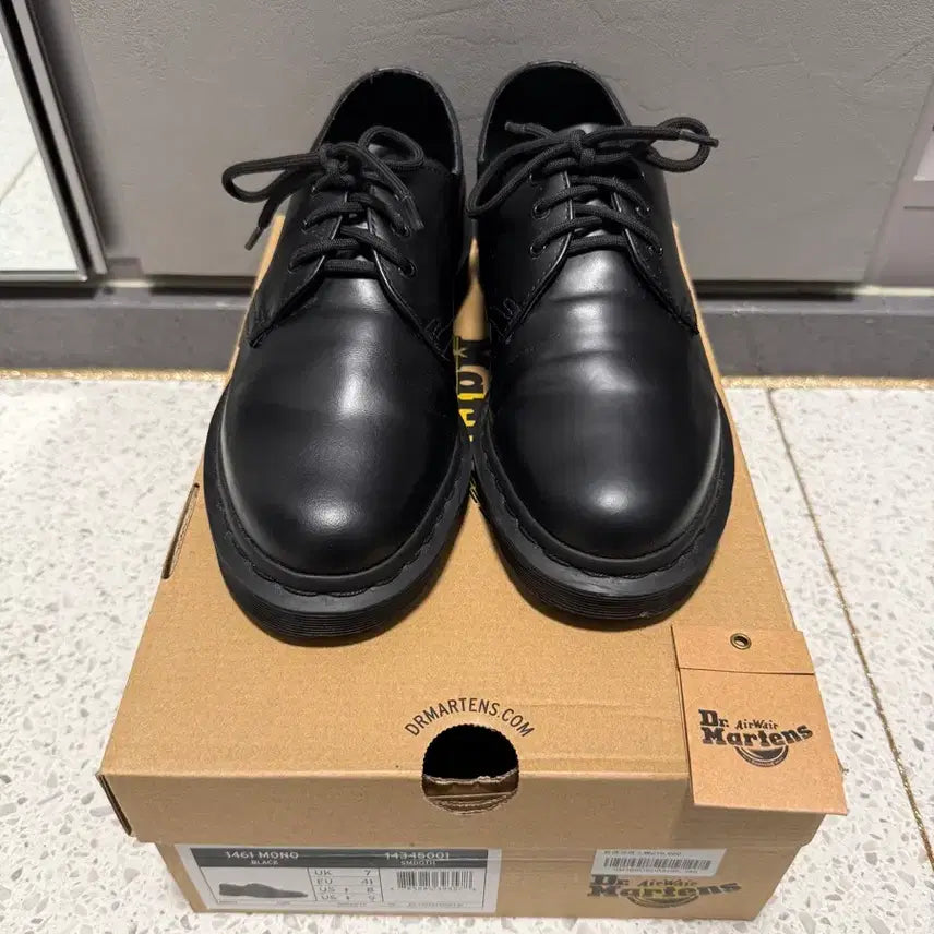 [BUNJANG] Dr. Martens 1461 Mono Black Leather Shoes UK 6 / 닥터마틴 1461 모노 블랙 UK6 250