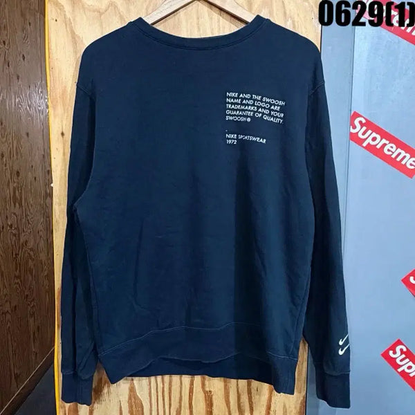 [BUNJANG] Nike Swoosh Sweatshirt Black L / 나이키 스우시 맨투맨 블랙 L