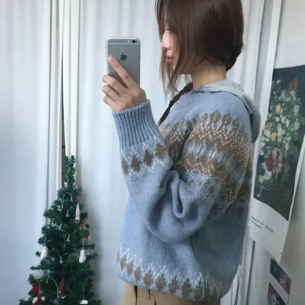 [BUNJANG] Bow Archive Pastel Nordic Sweater Knit / 보우아카이브 파스텔 노르딕 스웨터 니트
