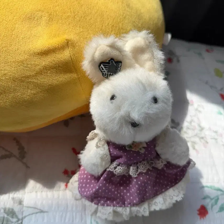 [BUNJANG] Vintage Rabbit Plush Purple Dress / 빈티지 토끼 인형 보라색 원피스