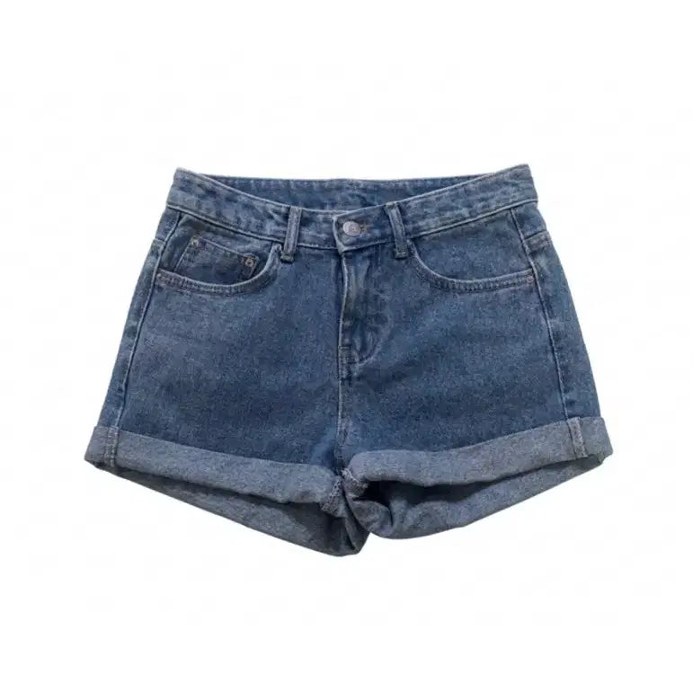 [BUNJANG] Denim Roll-up Shorts / 반바지 데님 숏팬츠 롤업 청바지 에이블리