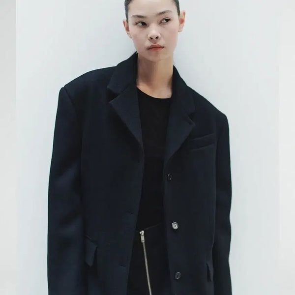 [BUNJANG] Leju Cashmere Wool Single Breasted Long Coat / [새상품] 레주 leju 캐시미어 울 롱코트