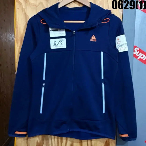 [BUNJANG] Le Coq Sportif Navy Hooded Zip-Up Hoodie Size 90 / 르꼬끄 스포르티브 후드집업 네이비 90