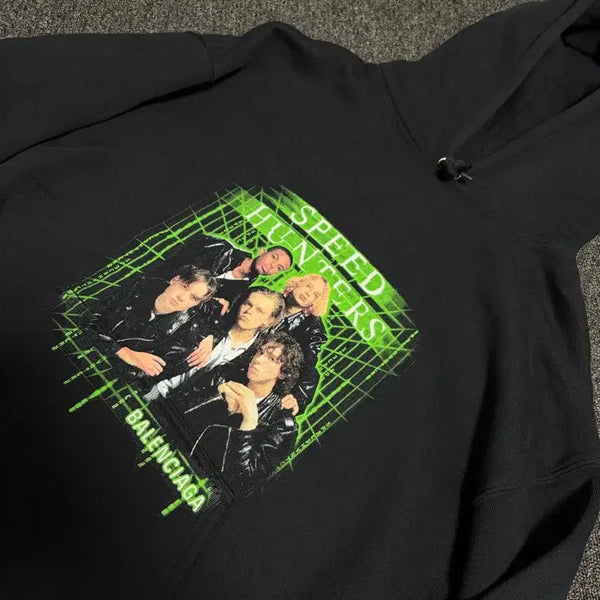 [BUNJANG] Balenciaga Speedhunter Cropped Hooded Sweatshirt Women's 2XL / 발렌시아가 스피드헌터 크롭 후드 여성 2xl