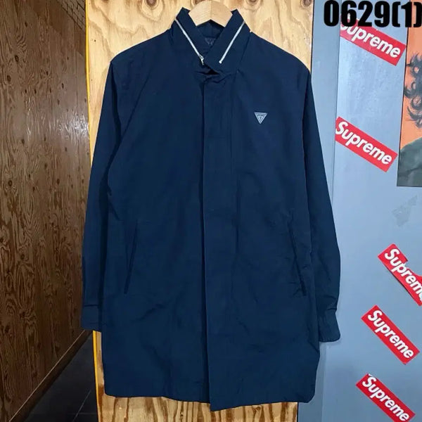 [BUNJANG] Guess Navy Trench Coat L / 게스 트렌치 코트 네이비 L