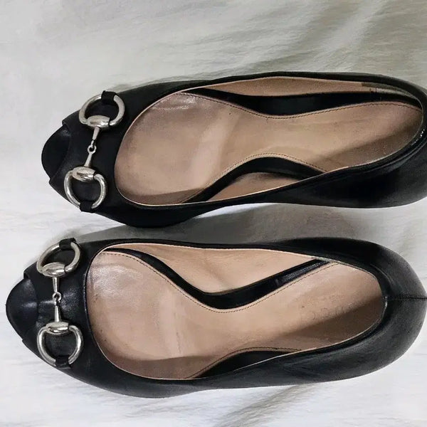 [BUNJANG] Gucci Horsebit Stiletto Heels - Black / 구찌 홀스빗  힐 235