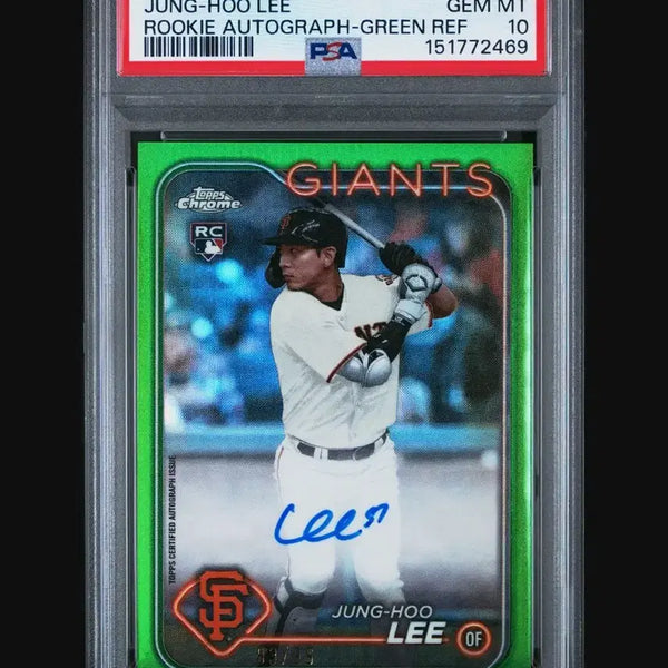 [BUNJANG] Lee Jung-hoo 2024 Rookie Topps Chrome Auto Green Refractor 99 / 2024 루키 이정후 탑스 크롬 오토 99한정