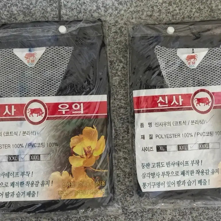 [BUNJANG] Men's Raincoat XXL Polyester / (새것) 신사 우의 XXL, 사이즈 준비했어요