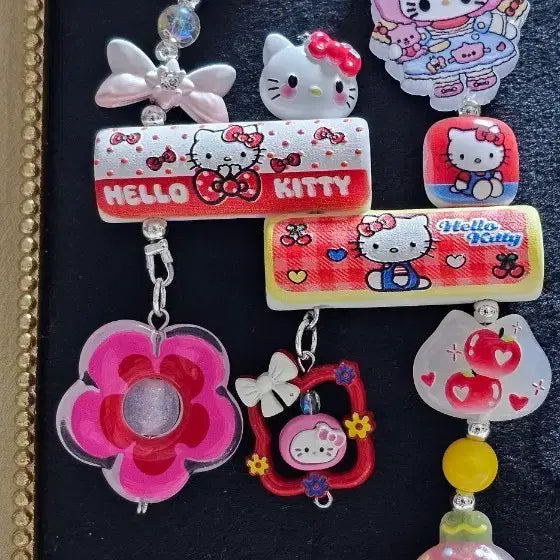 [BUNJANG] Handmade Kitty Stick Keychain / 키티 막대기 키링