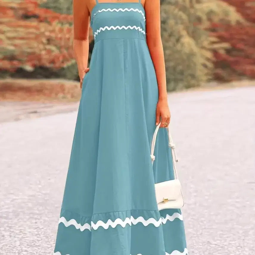 [BUNJANG] Summer Wave Long Dress / 여름 웨이브 롱 원피스.새상품