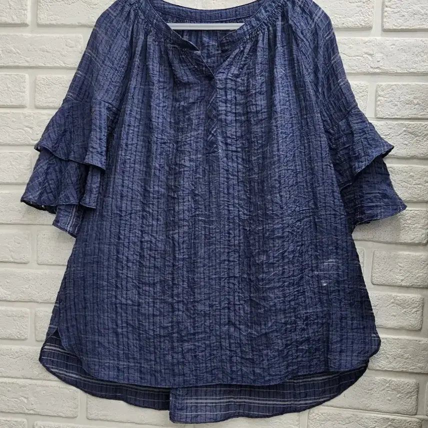 [BUNJANG] Rayon Frill Sleeve Tee Blouse / A4715   레이온 프릴소매 티블라우스