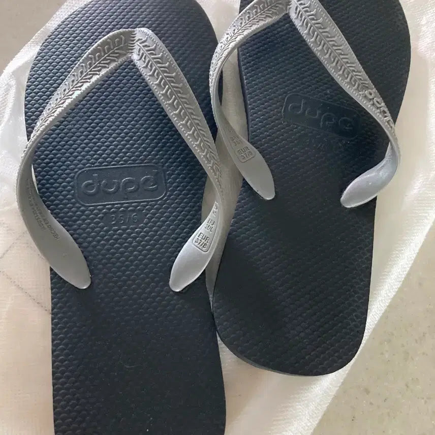 [BUNJANG] DUO Flip Flops Black Grey 225-230 / 상태최상)듀오 쪼리 블랙 그레이 225-230 플립플랍