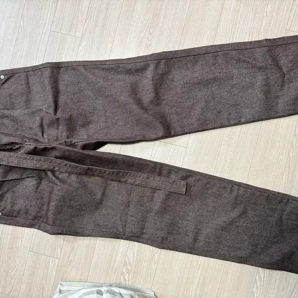 [BUNJANG] Sstter Brown Belt Pants Set / 세터 브라운 벨트 팬츠