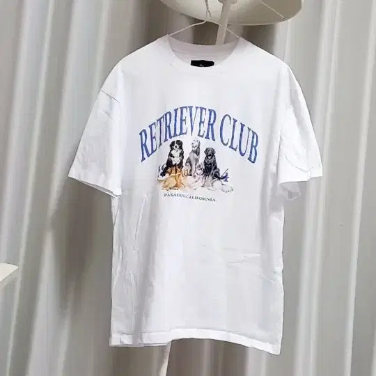 [BUNJANG] Retriever Club Short-Sleeve T-Shirt White M / (새상품)  레트리버 클럽 반팔티 화이트. M