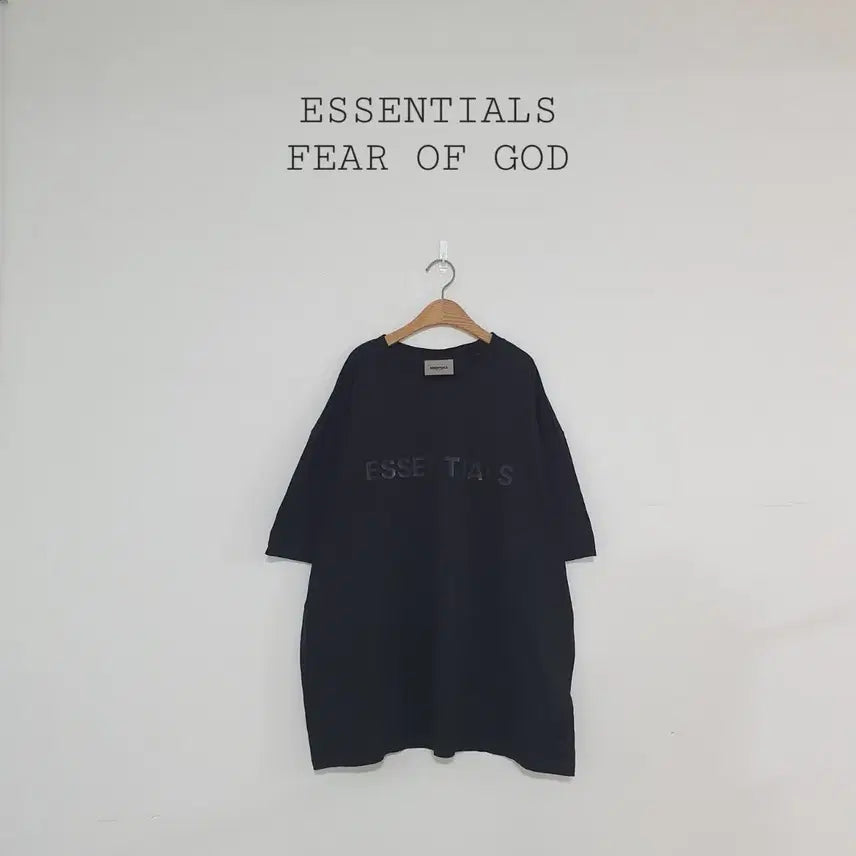 [BUNJANG] Fear of God Essentials Big Logo Black T-Shirt XL / 세일)No.26070816 에센셜 피어오브갓 반팔티 빅로고 블랙