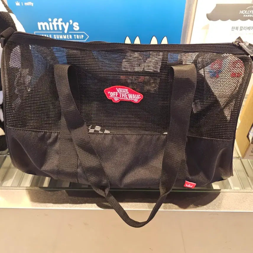 [BUNJANG] Hollys Vans Mesh Tote Bag Black Sealed / 할리스 반스 메쉬 토트백 블랙 미개봉 새상품