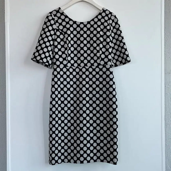 [BUNJANG] JIGOTT Black Polka Dot Dress / JIGOTT 지고트 블랙 도트 원피스 (88-90)