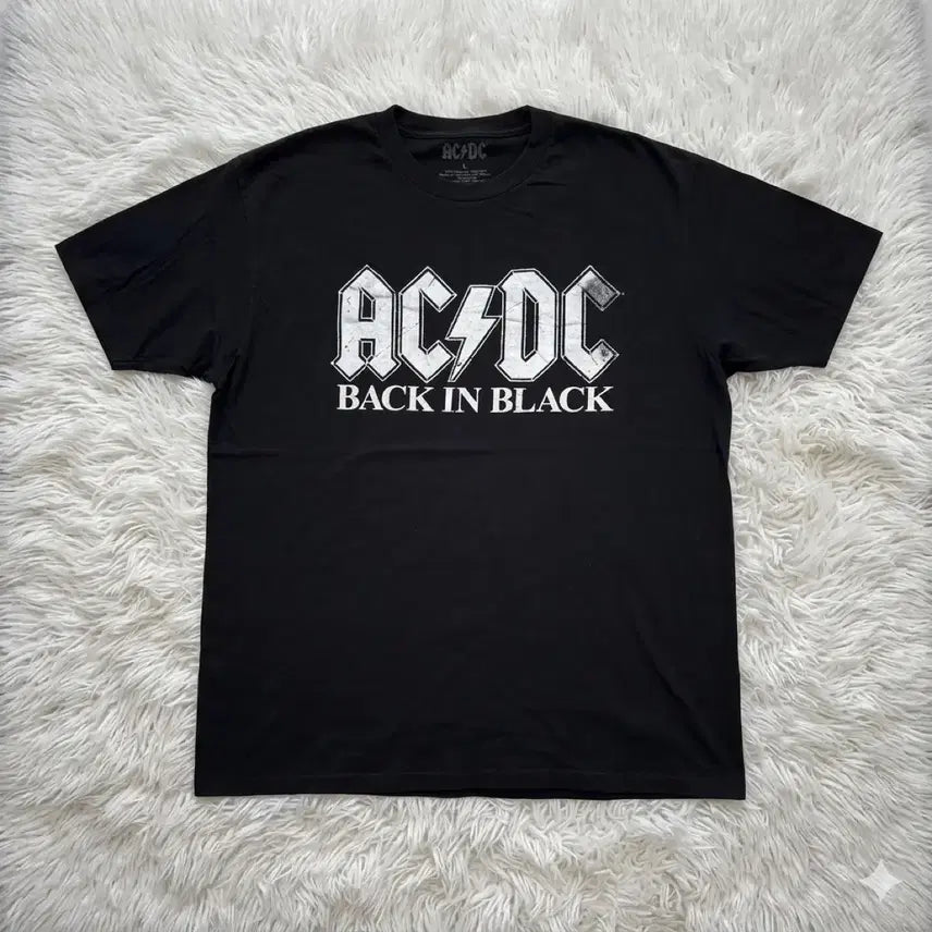 [BUNJANG] AC/DC Official Back in Black Vintage Band T-Shirt / ACDC 오피셜 백인블랙 빈티지 밴드 반팔티 L
