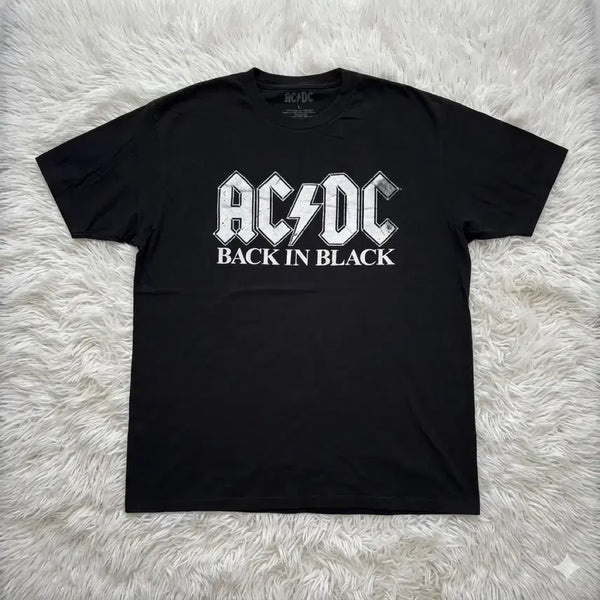 [BUNJANG] AC/DC Official Back in Black Vintage Band T-Shirt / ACDC 오피셜 백인블랙 빈티지 밴드 반팔티 L