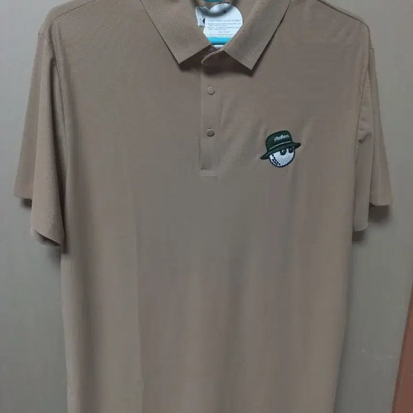 [BUNJANG] Malbon Golf Short Sleeve Polo Shirt Beige / 새상품 말본 골프웨어 반팔 카라티 베이지