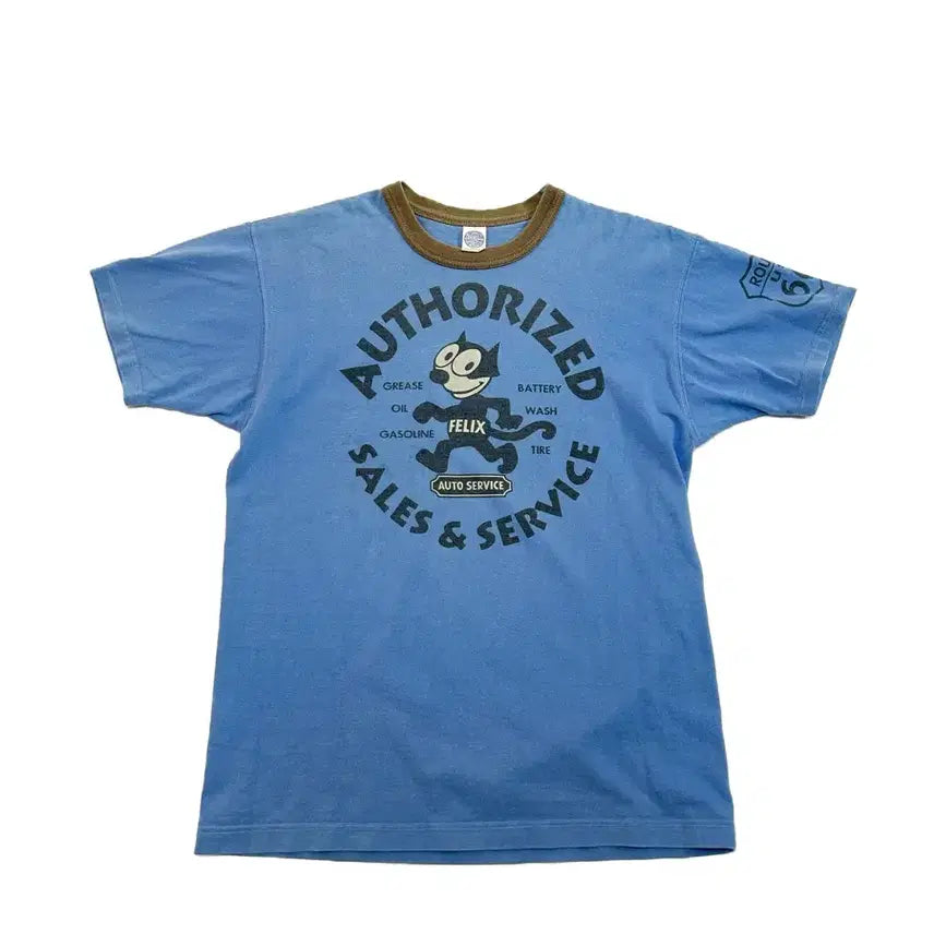 [BUNJANG] Toys McCoy Felix the Cat Printing Blue T-Shirt / M) 토이즈맥코이 펠릭스 더 캣 프린팅 블루 티셔츠