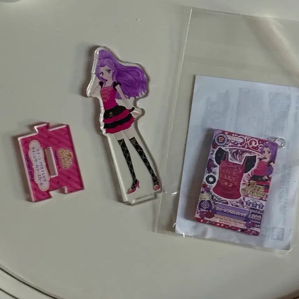 [BUNJANG] Aikatsu! Mizuki Kanzaki Luna Love Queen Acrylic Stand & Keyring Bundle Set / 아이카츠 칸자키 미즈키 루나 러브퀸 아크릴스탠드 키링 일괄