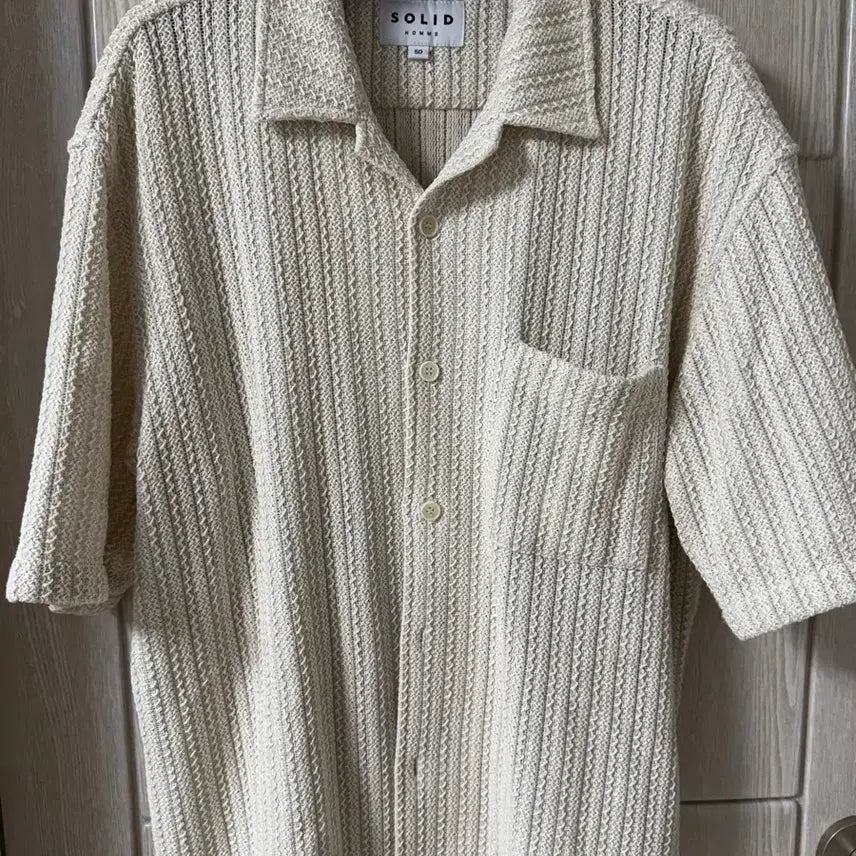 [BUNJANG] Solid Homme Crochet Short Sleeve Cardigan / 솔리드옴므 크로셰 숏슬리브 가디건