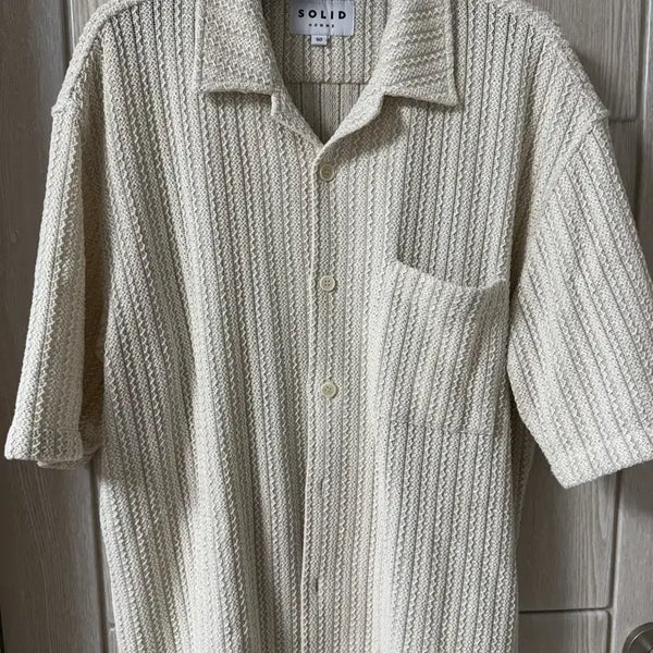 [BUNJANG] Solid Homme Crochet Short Sleeve Cardigan / 솔리드옴므 크로셰 숏슬리브 가디건