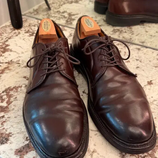 [BUNJANG] Alden 990 Shell Cordovan Plain Toe Blucher Shoes (Color 8, US 10 D) / 알든(Alden) 990 코도반 플레인토 10D 280