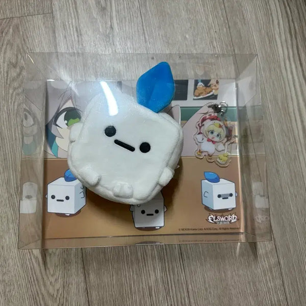 [BUNJANG] Elsword Nene Chicken Collaboration Cheong Acrylic Keyring & Plush Set / 엘소드 네네치킨 청 굿즈 팝니다