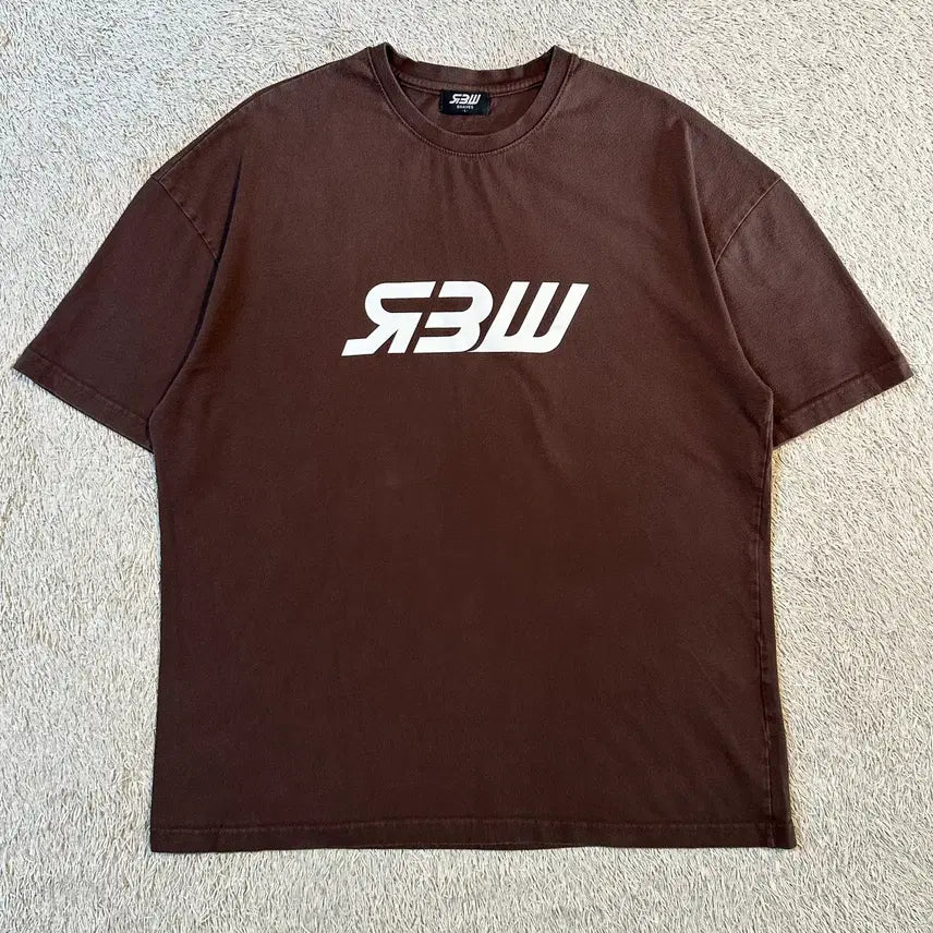 [BUNJANG] RBW Logo Short Sleeve T-Shirt Brown L / [L] RBW 로고 반팔 티셔츠 브라운