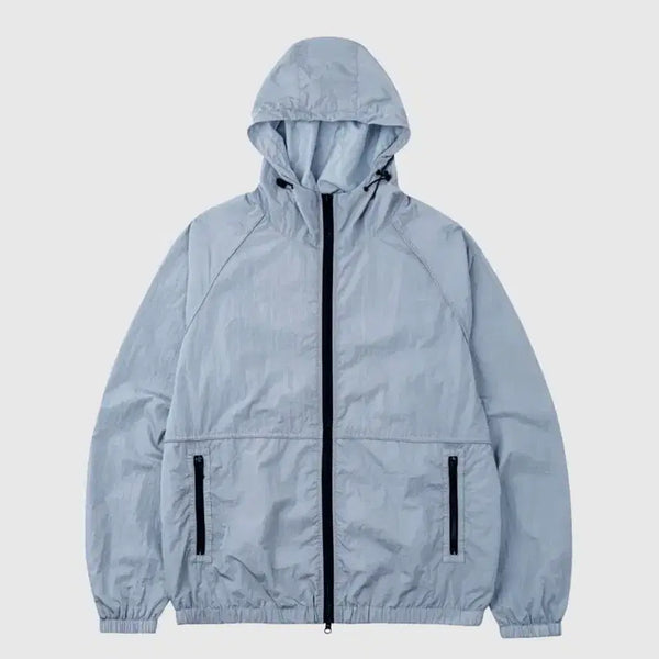 [BUNJANG] Letter From The Moon Shell Windbreaker Jacket Sky Blue / 레테르코모 쉘 윈드 파이딩 바람막이 자켓 스카이블루