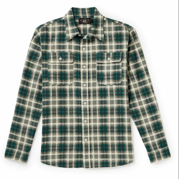 [BUNJANG] RRL Green Check Shirt XL / RRL 더블알엘 그린 체크 셔츠 XL