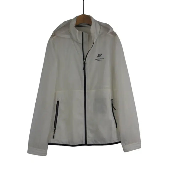 [BUNJANG] Beanpole Sport White Hooded Windbreaker Jacket 95 / BEANPOLE SPORT 바람막이 자켓 95 화이트 후드점퍼