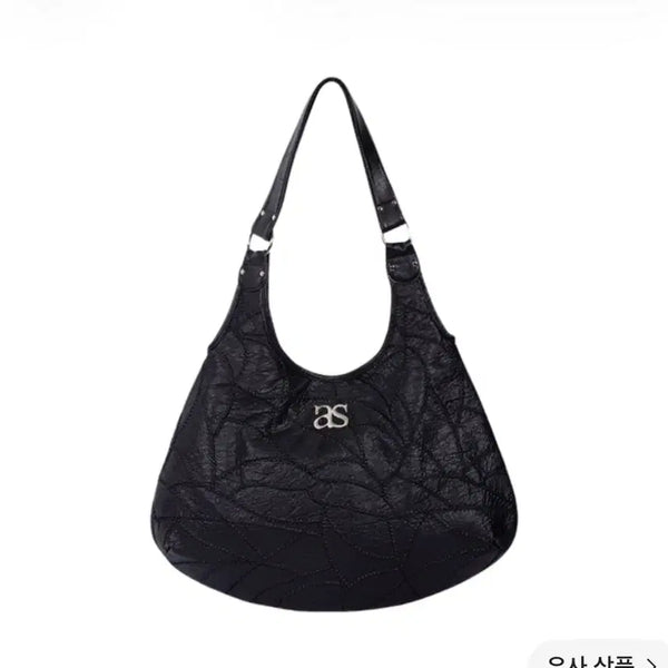[BUNJANG] Azon Shoulder Bag Black Quilting Chevron Emboss / 새상품) 에즈온 숄더백 블랙 퀼팅 쉐브론 엠보