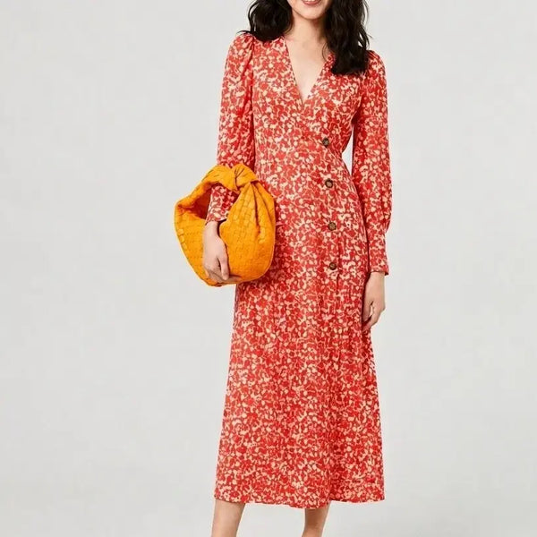 [BUNJANG] GANNI Chiffon Wrap Dress / 가니 쉬폰 랩 원피스