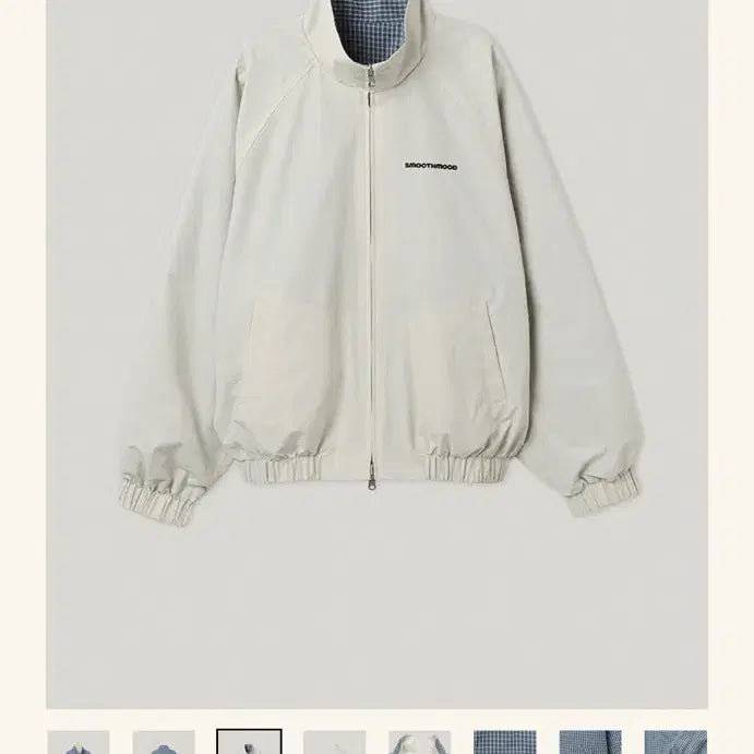 [BUNJANG] Smooth Mood Derby Reversible Jacket Blue Cloud / 스무스무드 더비 리버서블 자켓 블루 클라우드