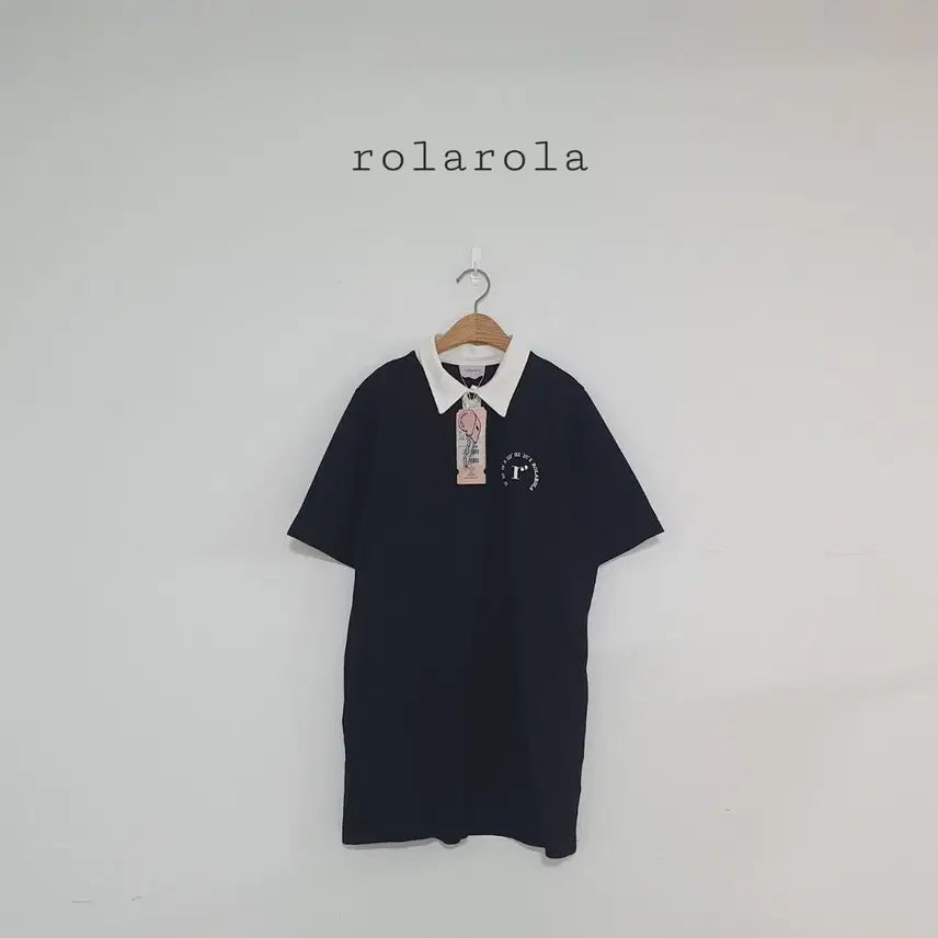 [BUNJANG] Roller Roller Logo Short-Sleeve Polo Mini Dress Black / 세일)No.26062308 롤라롤라 로고 반팔 카라넥 미니원피스 블랙