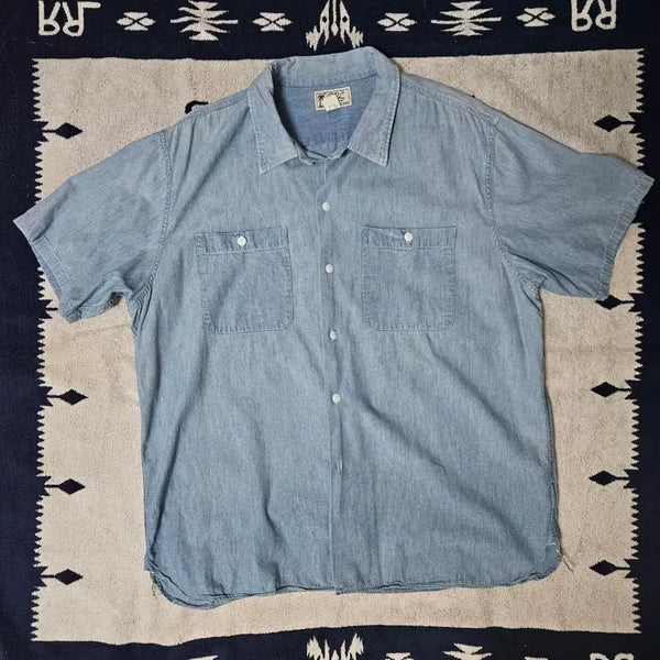 [BUNJANG] RRL Chambray Short Sleeve Shirt XL / RRL 더블알엘 샴브레이 반팔 셔츠 XL