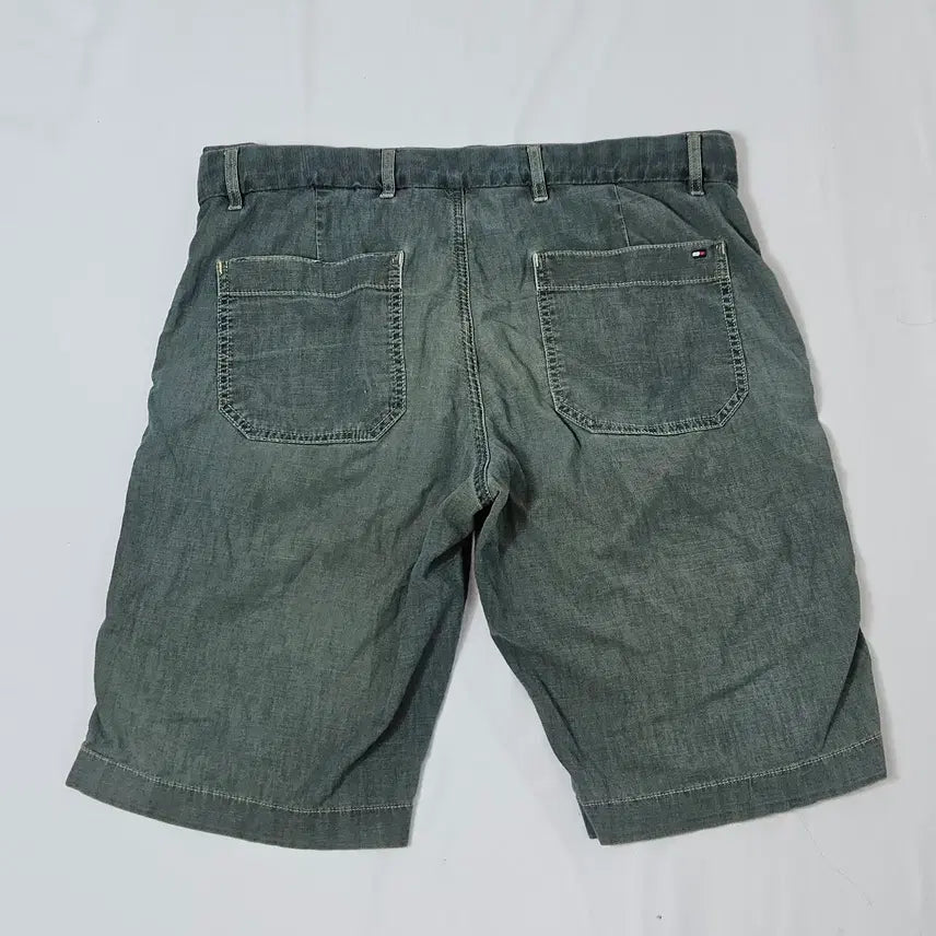 [BUNJANG] Tommy Hilfiger Garment Dyed Linen Denim Shorts 34 / 타미힐피거 가먼트다잉 린넨 숏팬츠 반바지 데님 워커쇼츠 워크 34