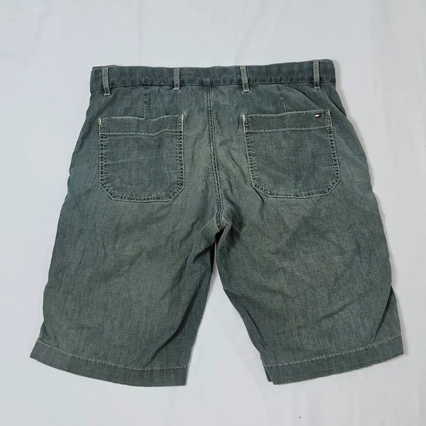 [BUNJANG] Tommy Hilfiger Garment Dyed Linen Denim Shorts 34 / 타미힐피거 가먼트다잉 린넨 숏팬츠 반바지 데님 워커쇼츠 워크 34