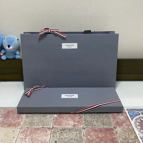 [BUNJANG] Thom Browne Tie Box with Lining, Ribbon, and Shopping Bag / 톰브라운 넥타이 박스 + 속지 + 리본 + 쇼핑백